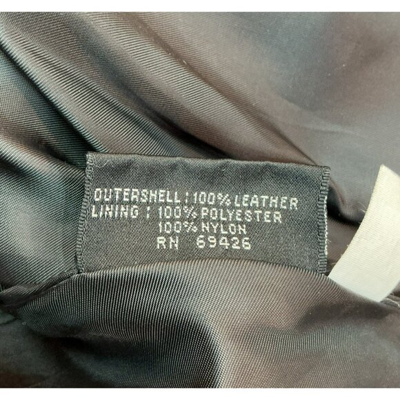 Wilsons Leather Moto Full Zip Leather Jacket Womens Medium Black With Quilted Th - Picture 10 of 16